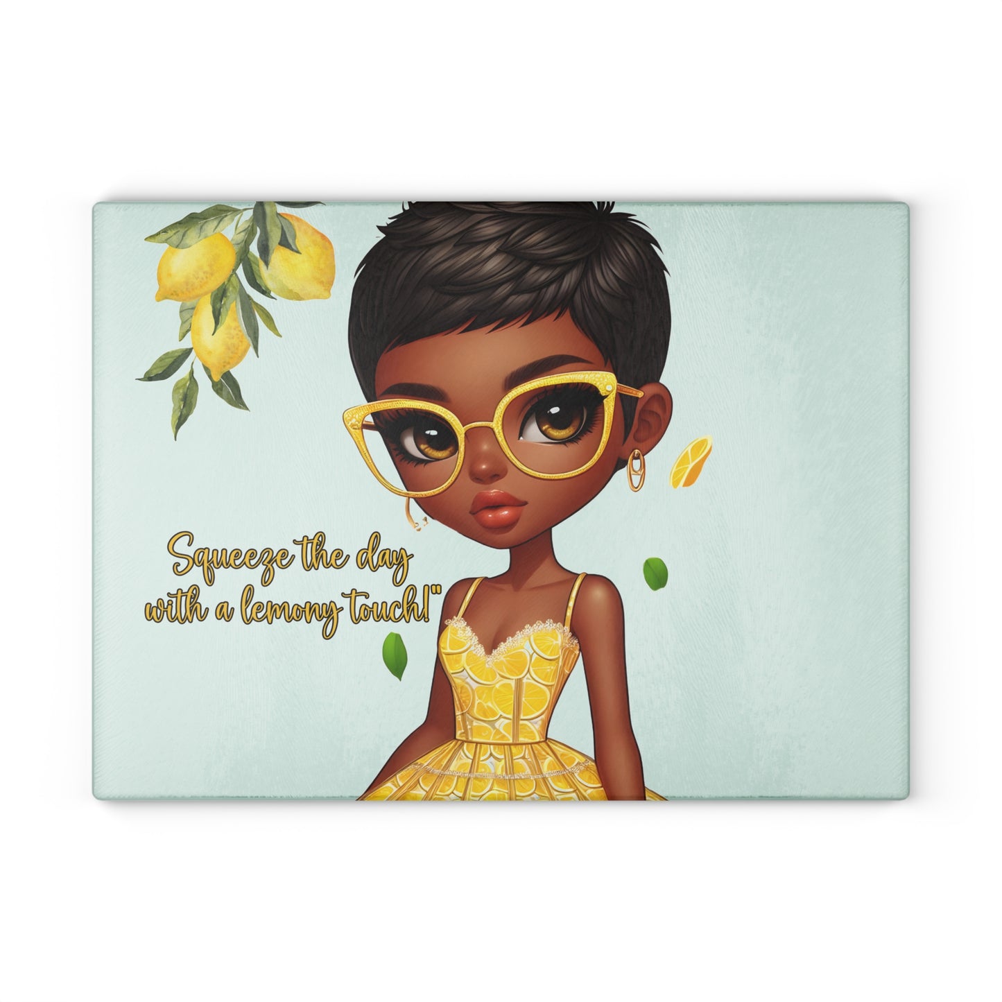 Glass Cutting Board - Velvet's View: The Lemon Delight Collection 2013