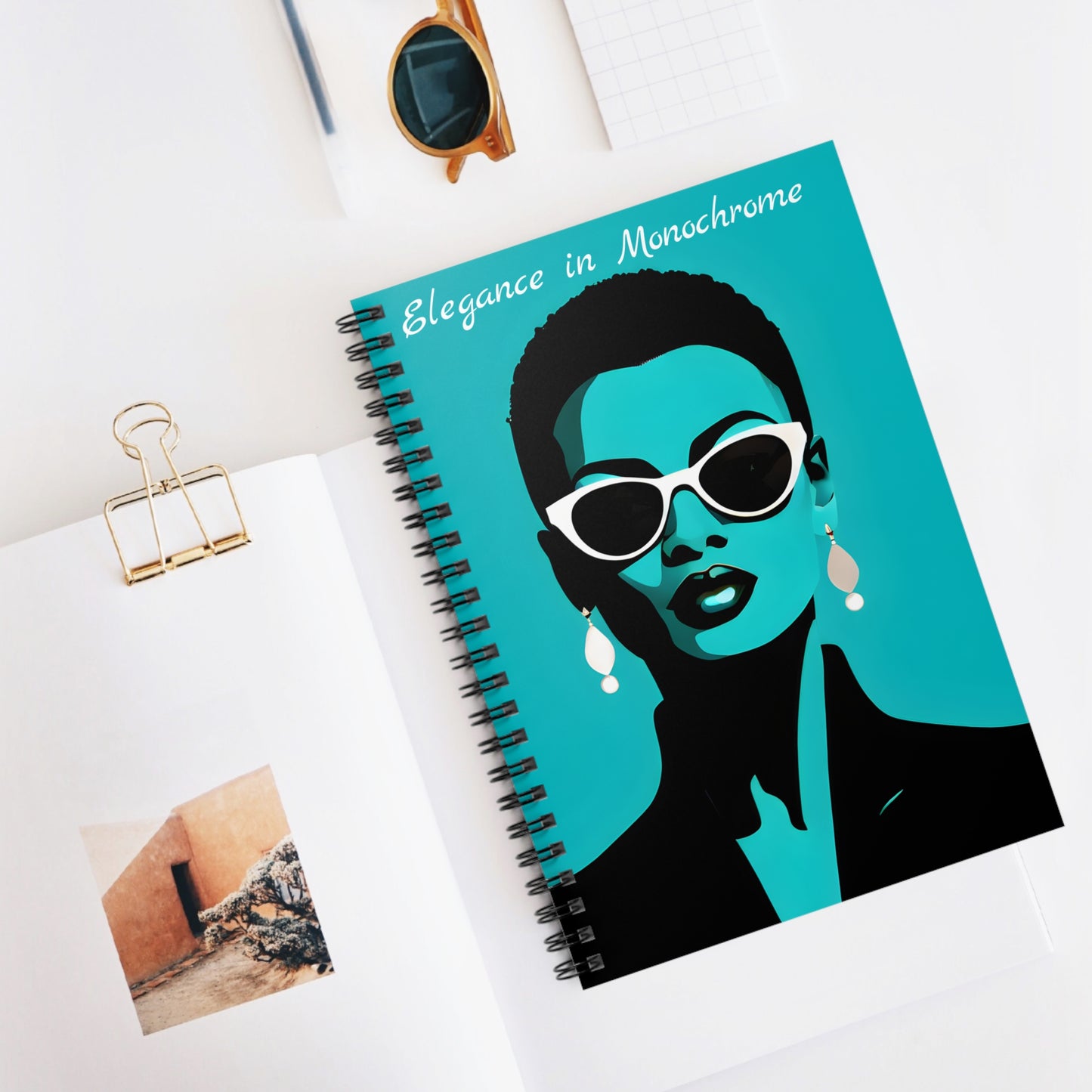 Elegance in Monochrome - Spiral Notebook - Ruled Line