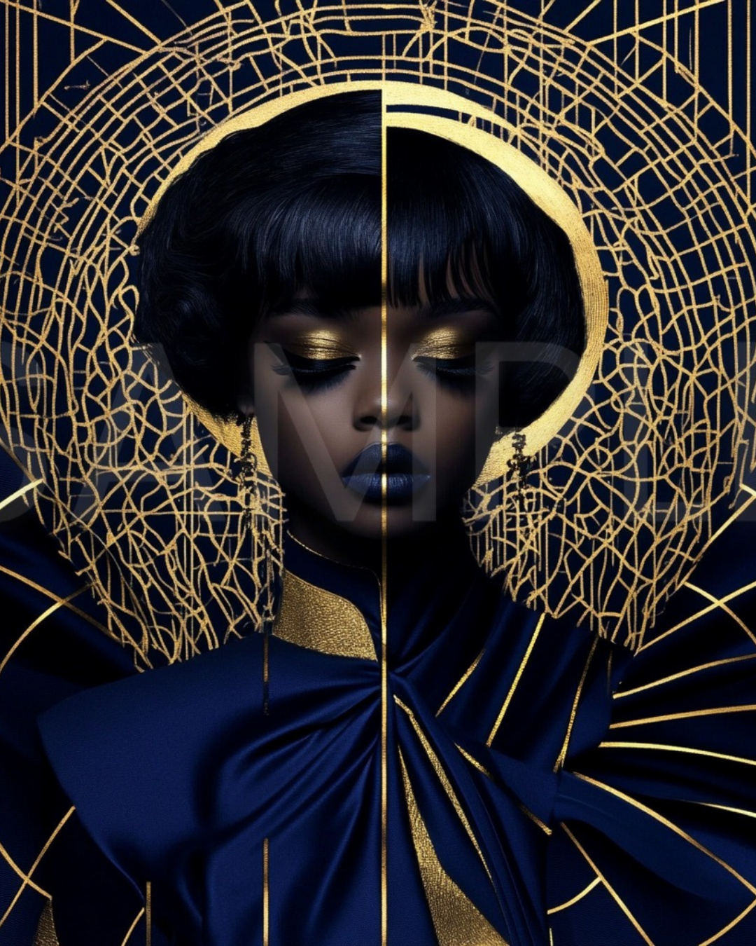 Ethereal Noir: The Divine Essence of Black Beauty - 1615217
