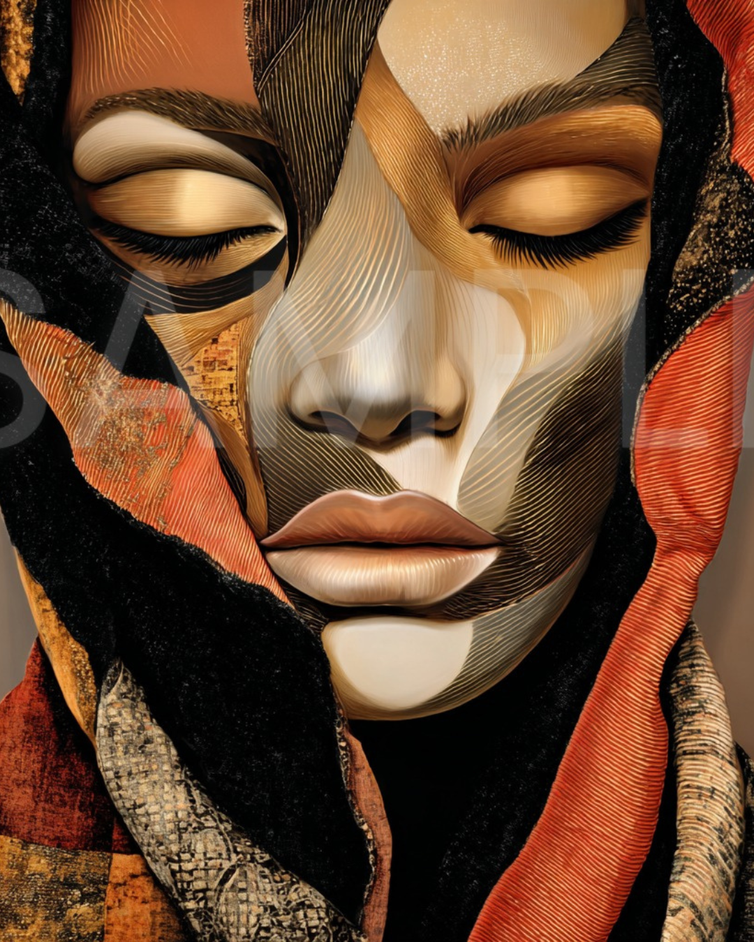 Fractured Royalty: Velvet Geometry – A Digital Art Collection from Velvet's View -798685