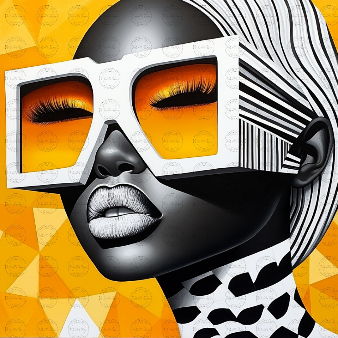 Black Girl Art  - Velvets View Digital Art - Afrofuturistic Elegance - Shades of Beauty 480
