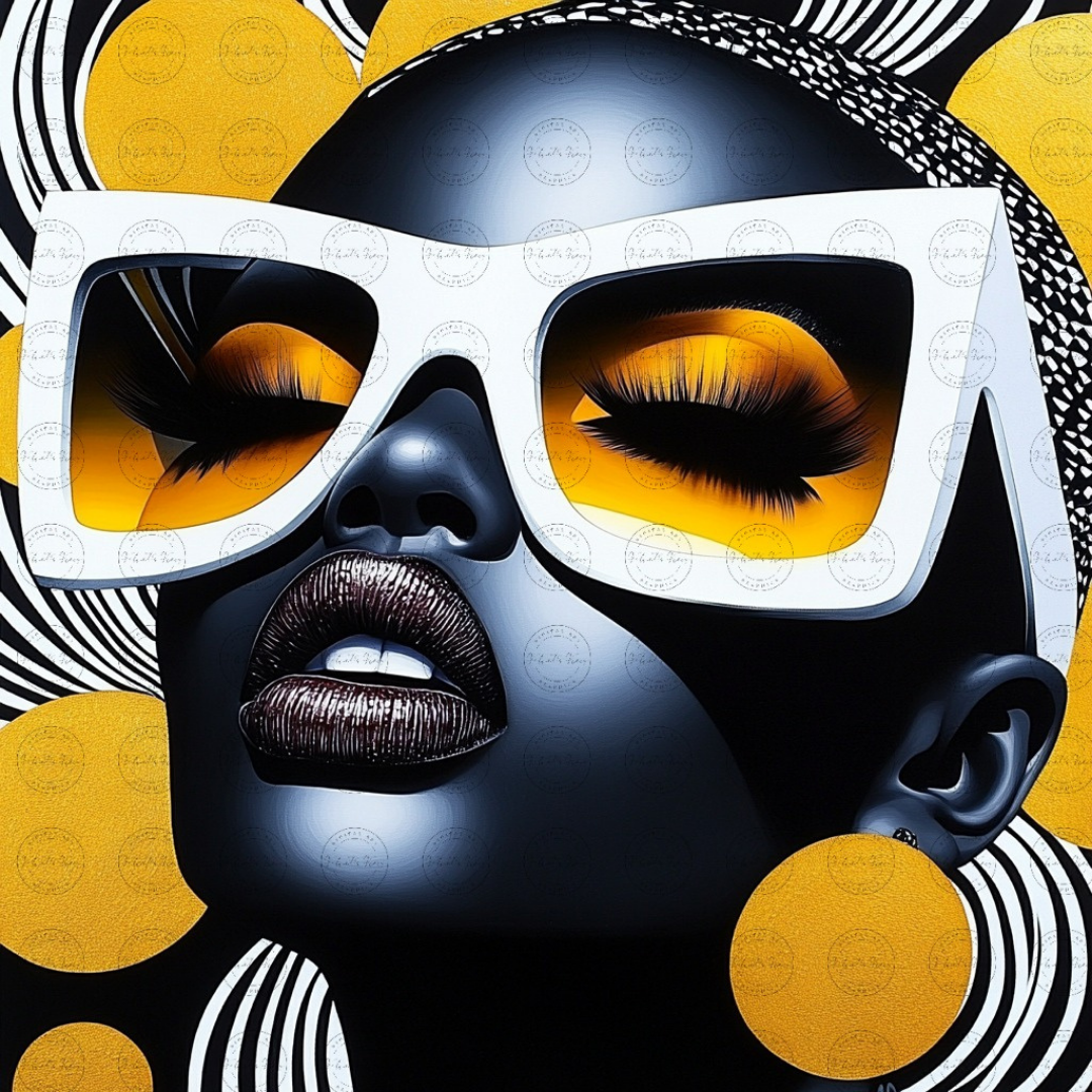 Black Girl Art  - Velvets View Digital Art - Afrofuturistic Elegance - Shades of Beauty 211