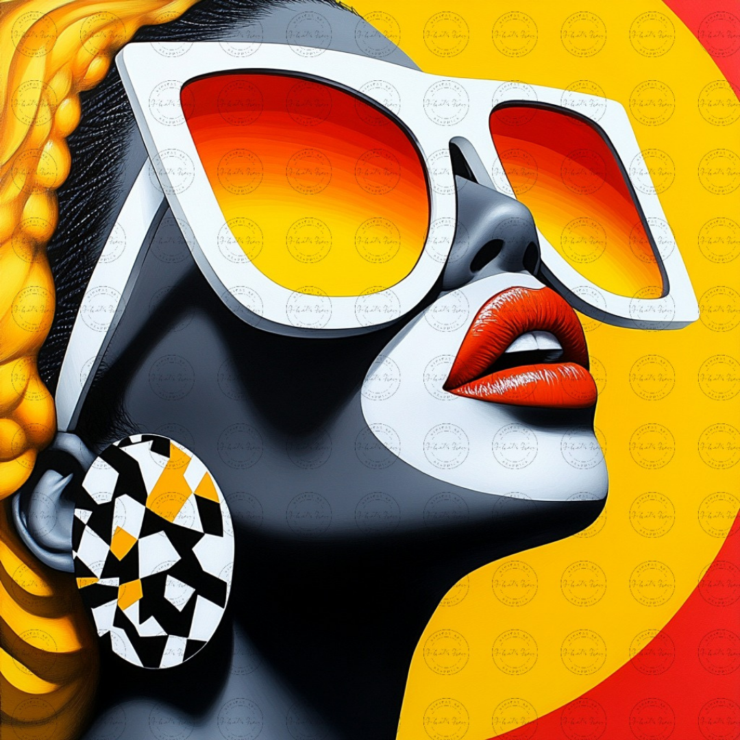 Black Girl Art  - Velvets View Digital Art - Afrofuturistic Elegance - Shades of Beauty 481