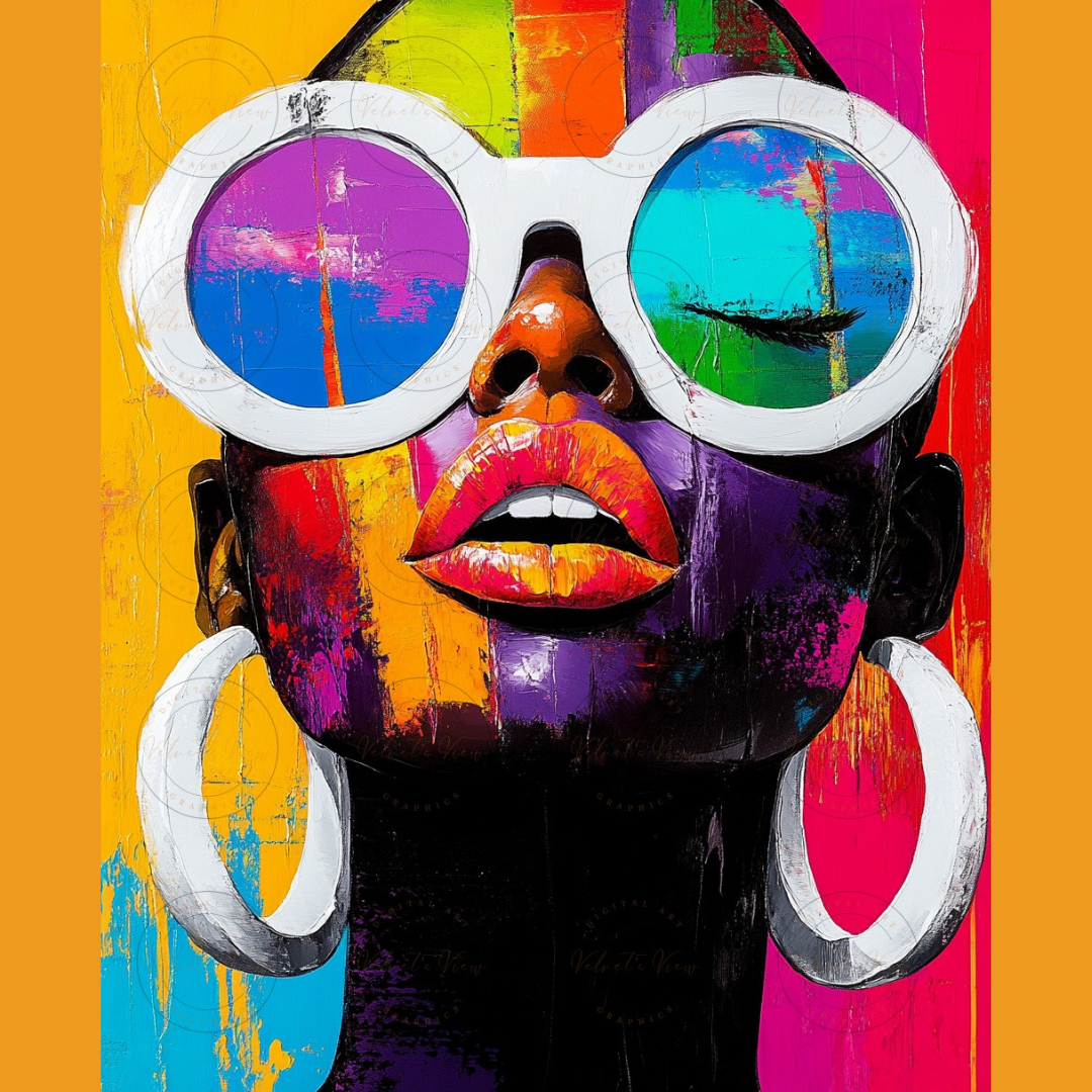 Black Girl Art  - Velvets View Digital Art - Bold Hue - The Essence of Vibrancy 317