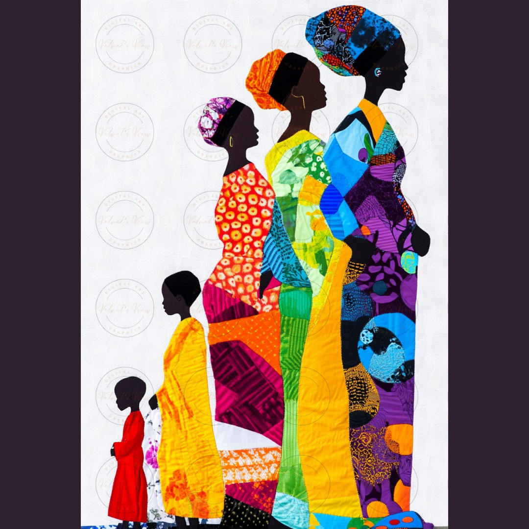 Black Girl Art  - Velvets View Digital Art - Timeless Elegance: Celebrating African Heritage 392