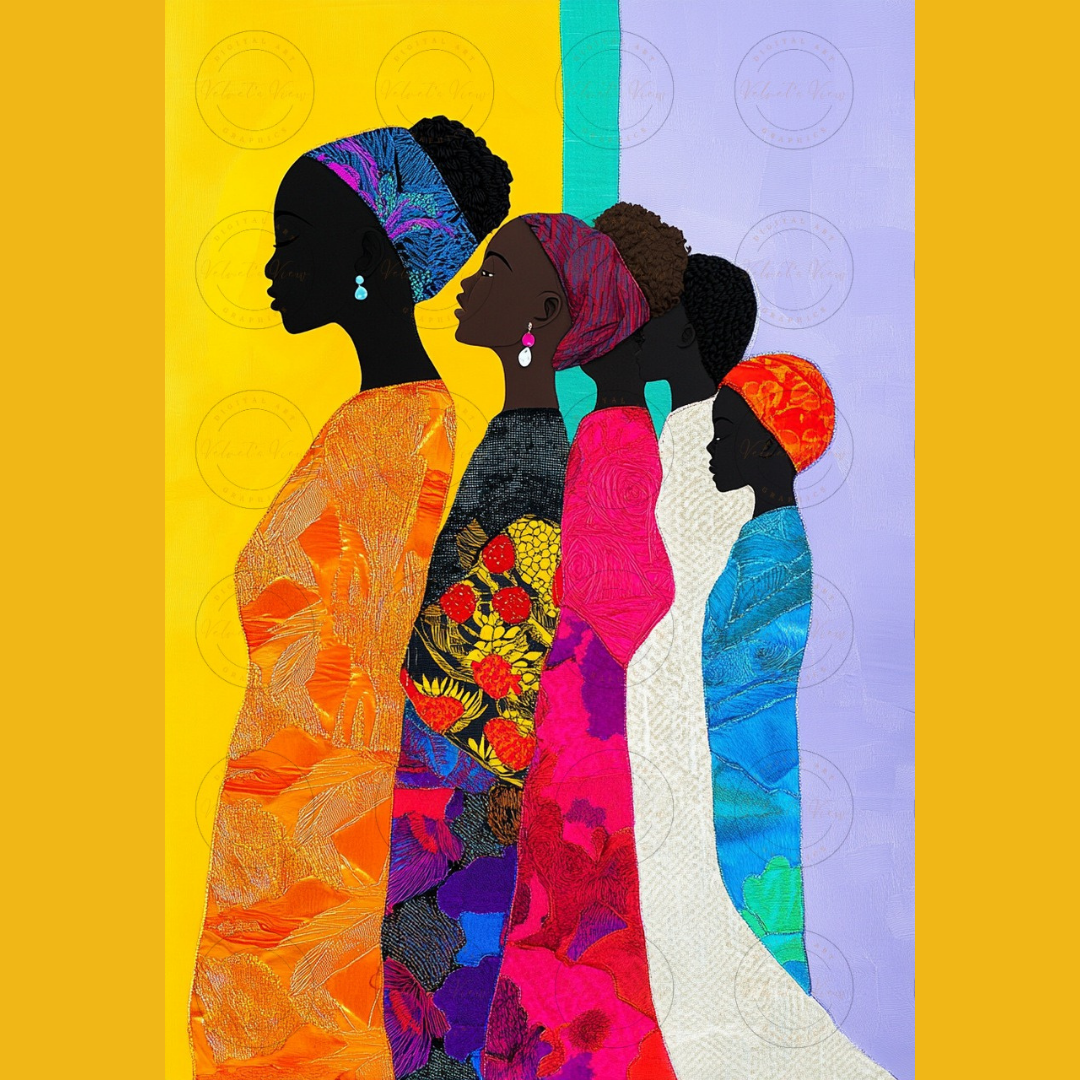 Black Girl Art  - Velvets View Digital Art - Timeless Elegance: Celebrating African Heritage 395