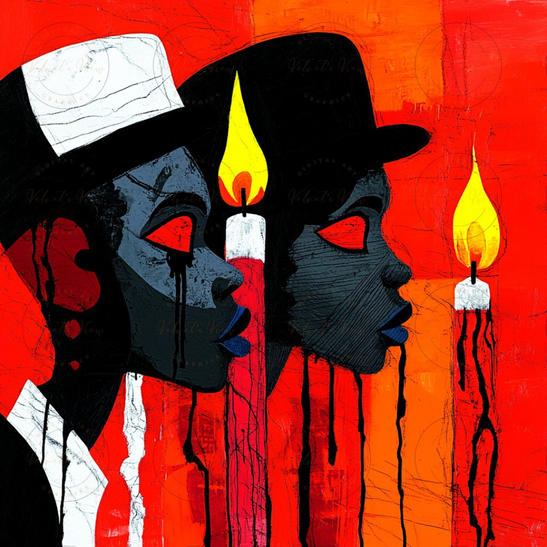 Black Girl Art - Velvet's View - Lit Reflections: The Art of Light & Thought 1007