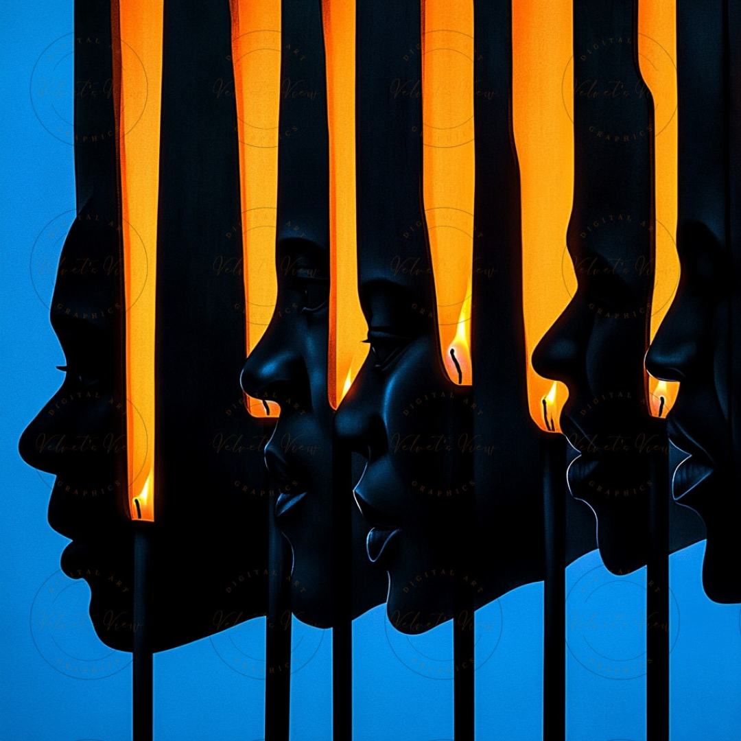 Black Girl Art - Velvet's View - Lit Reflections: The Art of Light & Thought 1002