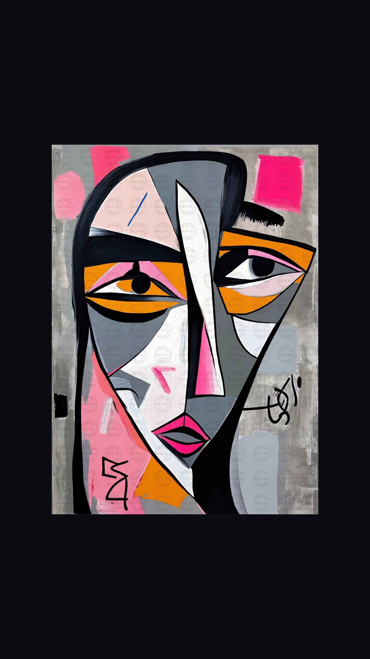 Digital Art -Cubist Impressions: Modern Echoes - #2013