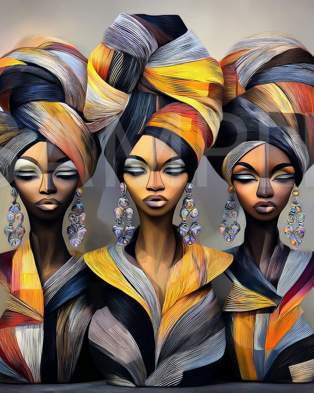 Urban Radiance: Afrocentric Digital Art Collection | Velvet's View - 235774