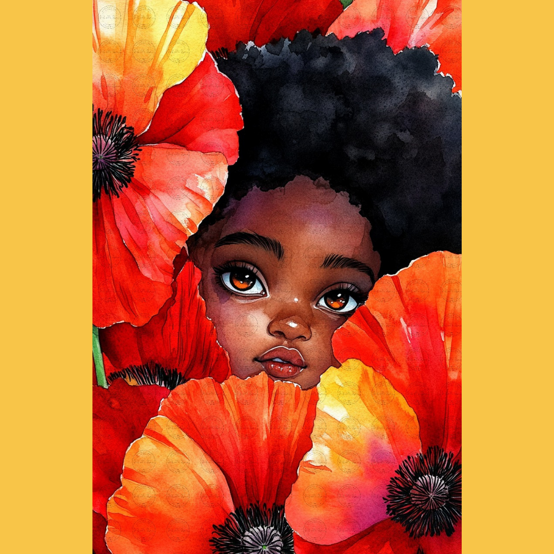 Black Girl Art - Velvet's View Digital Art : Blossom Fairy Whispers 216