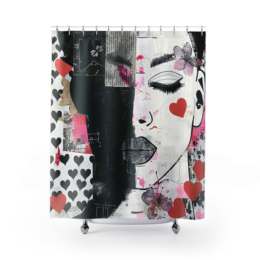 Shower Curtain  - Black Girl Art - Velvet's View - Heartfelt Reflections Collection -- #2017