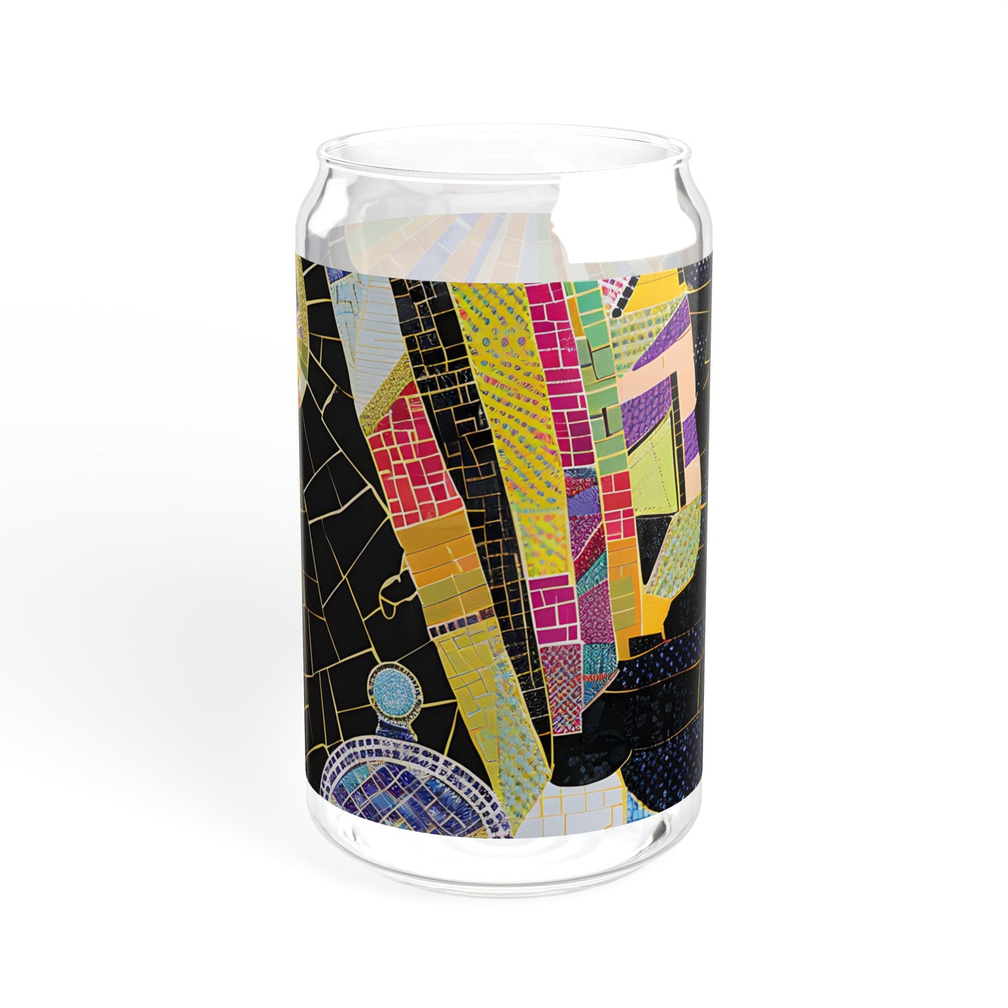 Sipper Glass - Black Girl Art - Velvet's View - Vibrant Visions - The Bohemian Collection - 16oz