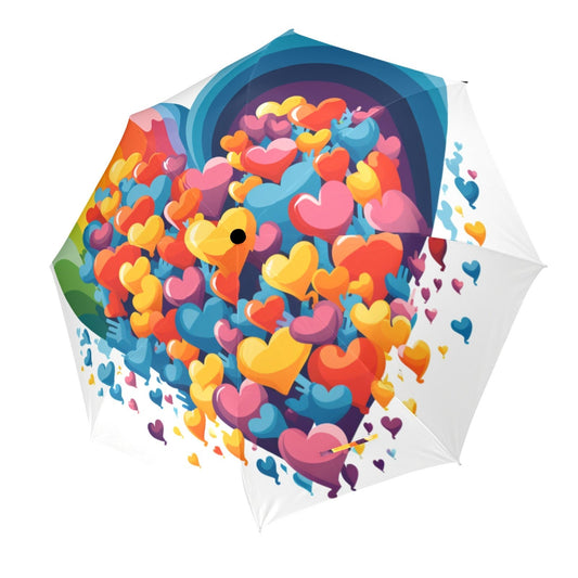 Radiant Hearts Collection - Semi-Automatic Foldable Umbrella (Model U12) - #2014