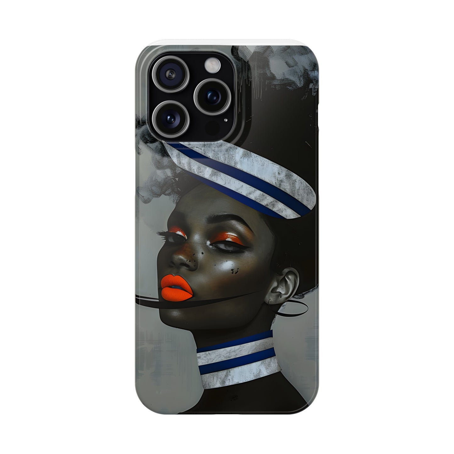 Slim Phone Cases - Black Girl Art - Velvet's View - Ethereal Vibrance