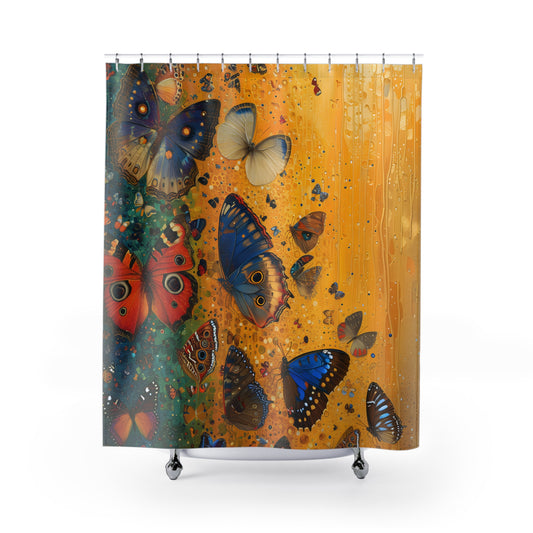 Shower Curtains - Black Girl Art - Velvet's View - Butterfly Dreams Collection 2016