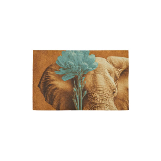 Elephant Art Shower Curtain & Bathroom Decor Set – Bold African Inspired Wildlife, Floral Jungle Theme, Elegant Boho Bathroom Accessories - Bath Rug 20''x 32'' - C326585