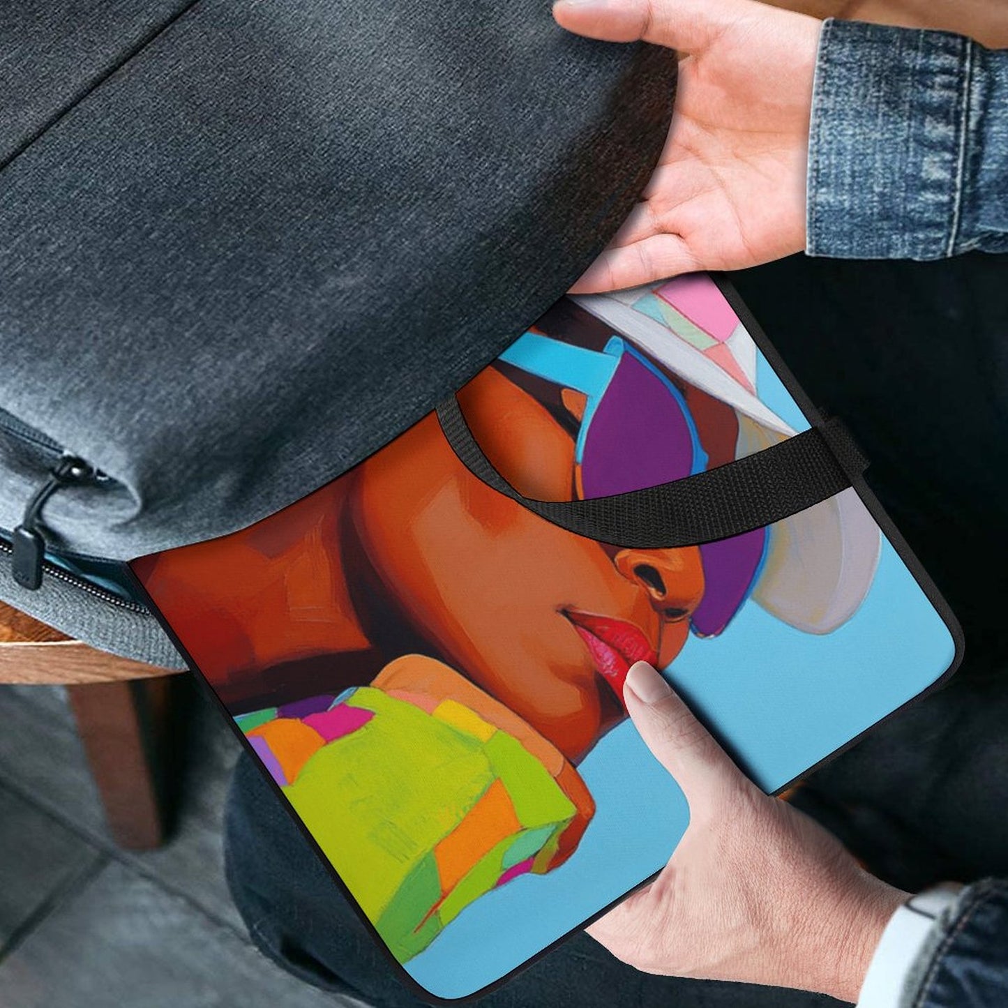 Laptop Bag - Black Girl Art - Velvet’s View - Artistic Laptop Covers Collection - Laptop Bag (Multiple Sizes) #2068