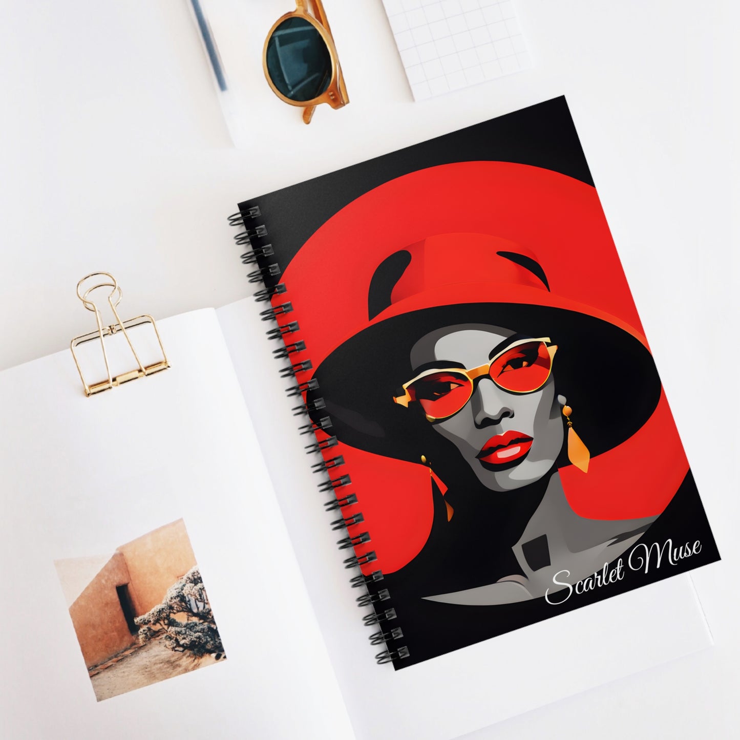 Scarlet Muse - Spiral Notebook - Ruled Line
