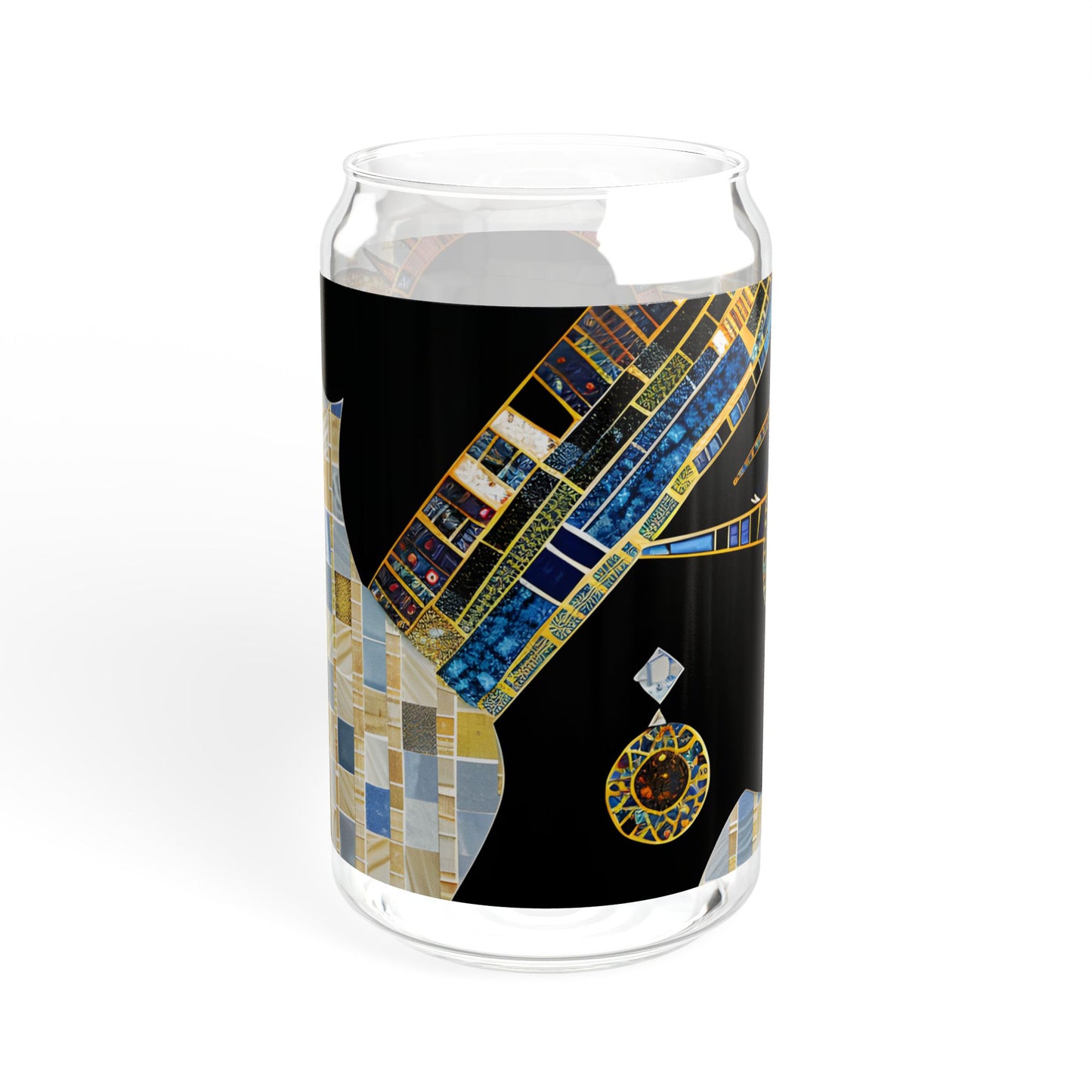 Sipper Glass - Black Girl Art - Velvet's View - Vibrant Visions - The Bohemian Collection - 16oz