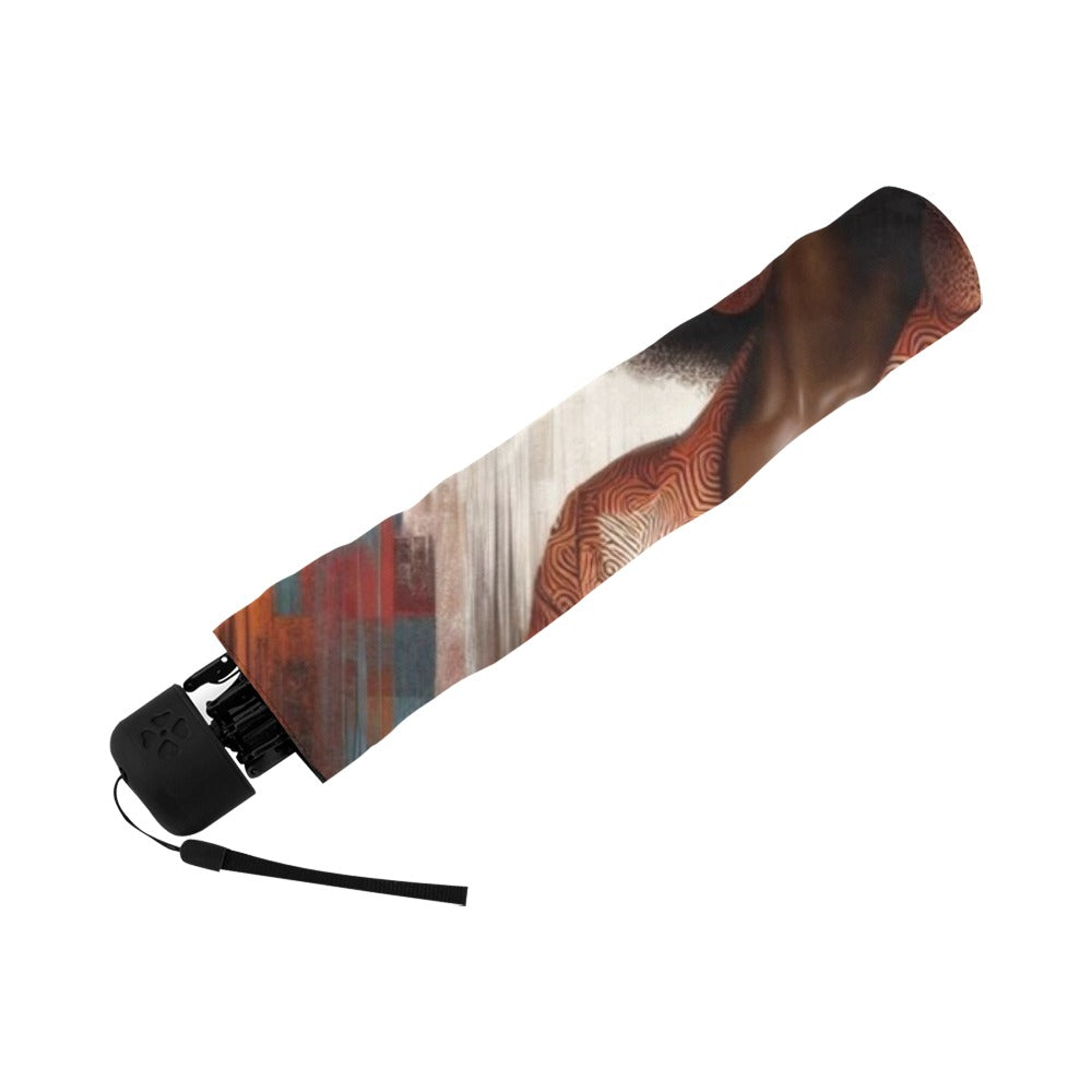 Afro Radiance: A Celebration of Color and Culture  Collection - Anti-UV Foldable Umbrella (U08) - #2011