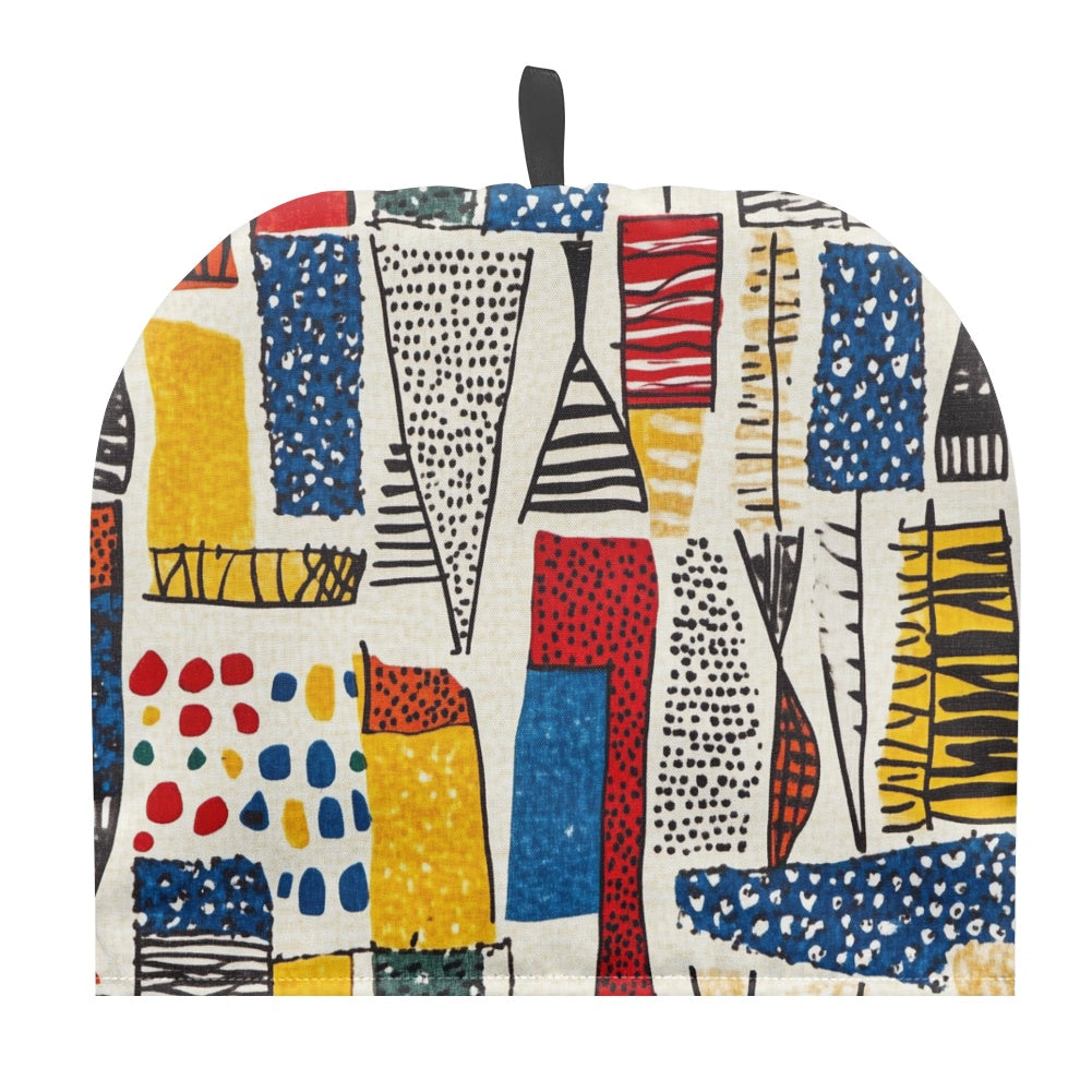 Cavcas Teapot Cover - Velvet's View - Elegant Adinkra-Inspired Fabric Collection -