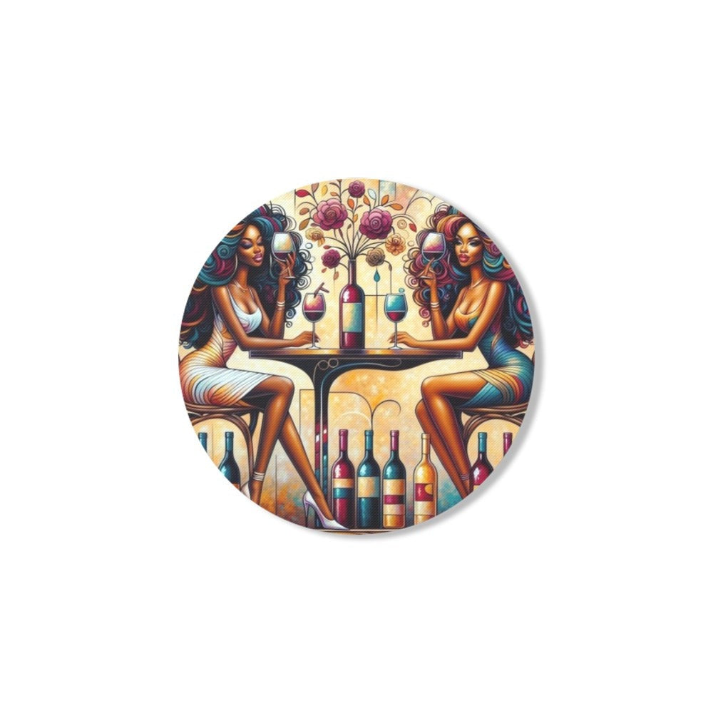 Round Coaster Set - Velvet's View - Sip & Savor - Exquisite Elegance Coaster Collection