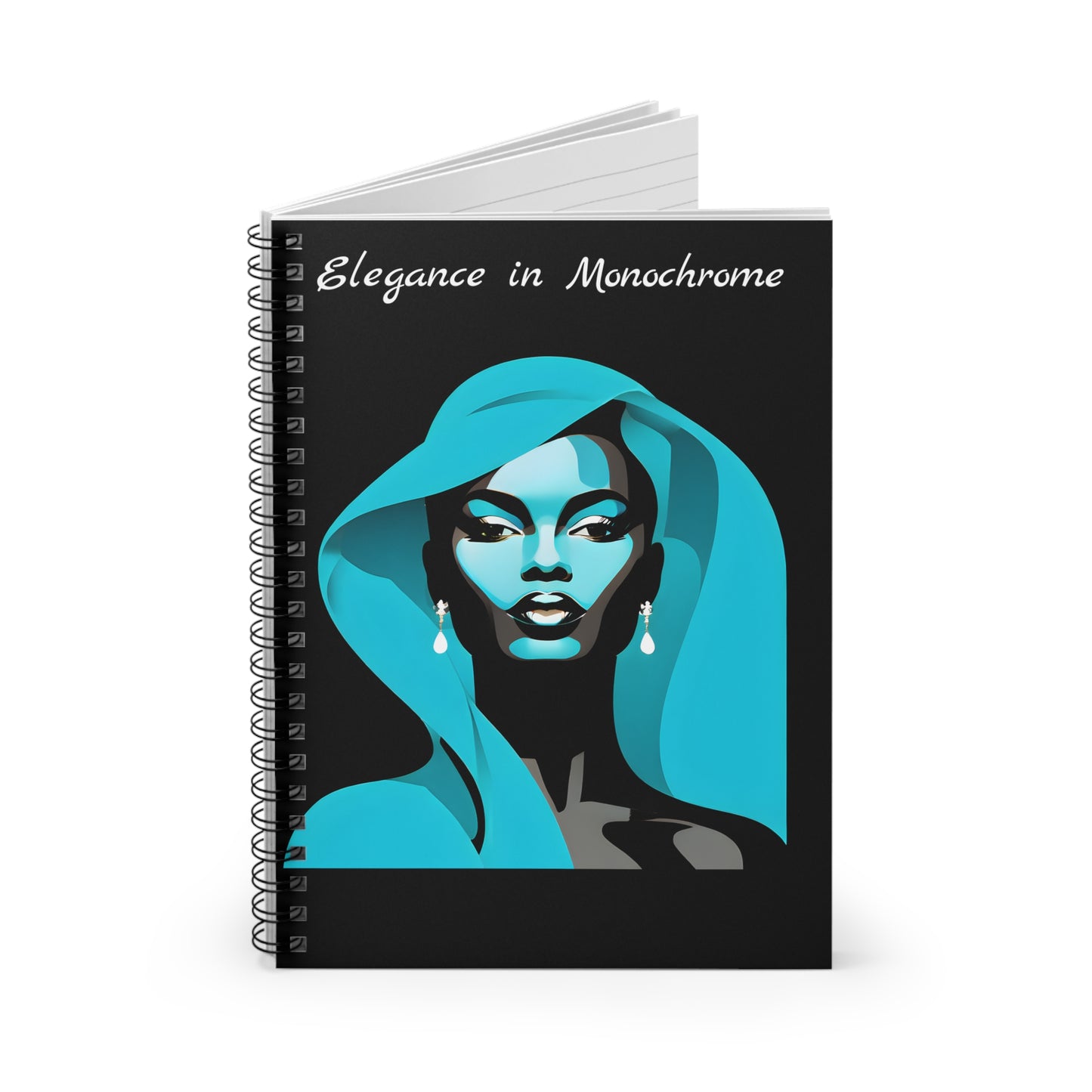 Elegance in Monochrome - Spiral Notebook - Ruled Line