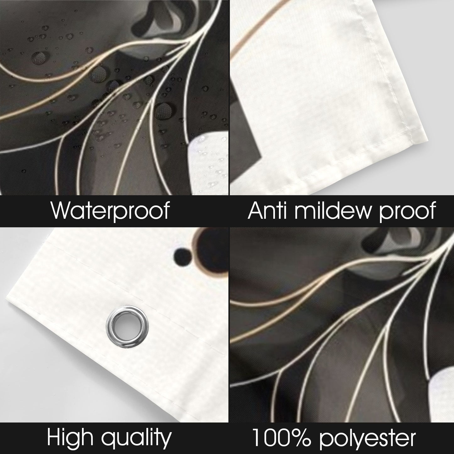 Afro Royalty Shower Curtain Collection – Black Queen Silhouette Art for Bathroom Décor - 204753245