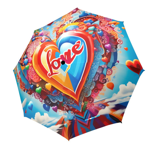 Radiant Hearts Collection - Semi-Automatic Foldable Umbrella (Model U12) - #2012