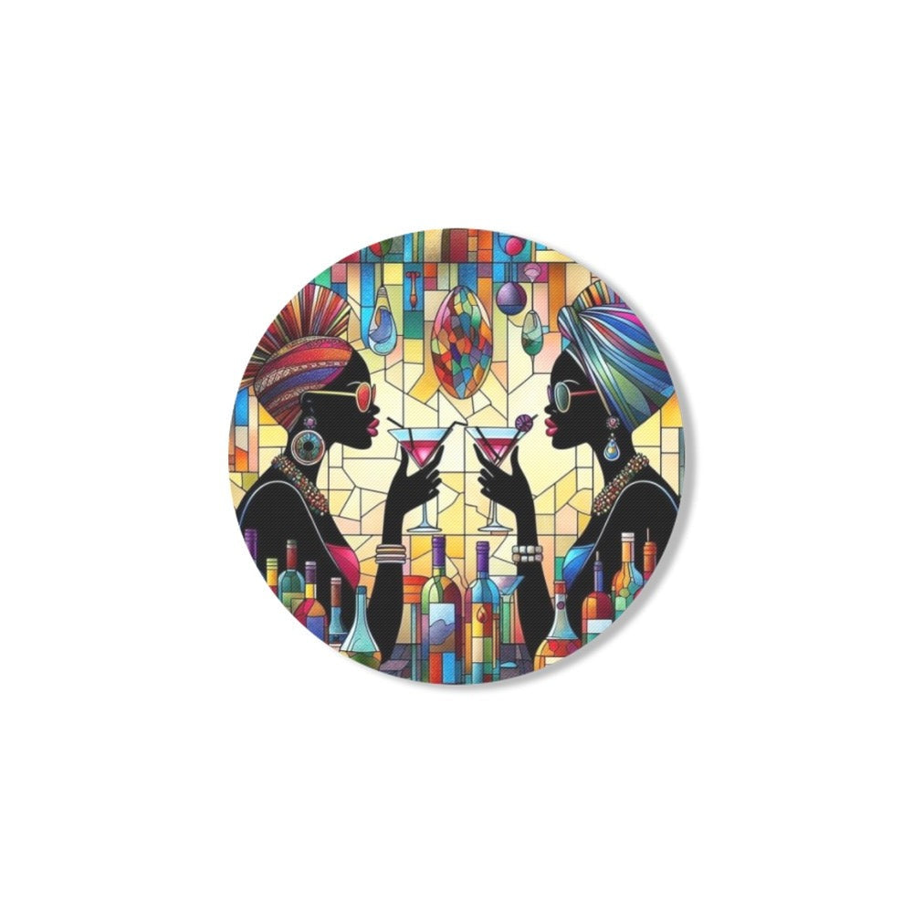 Round Coaster Set - Velvet's View - Sip & Savor - Exquisite Elegance Coaster Collection