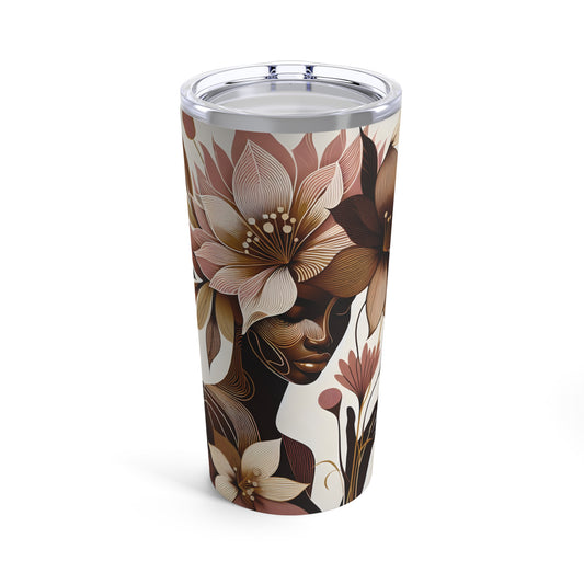 Tumbler 20oz - Black Girl Art - Velvet's View - Floral Whispers 603