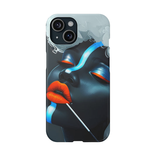 Slim Phone Cases - Black Girl Art - Velvet's View - Ethereal Vibrance