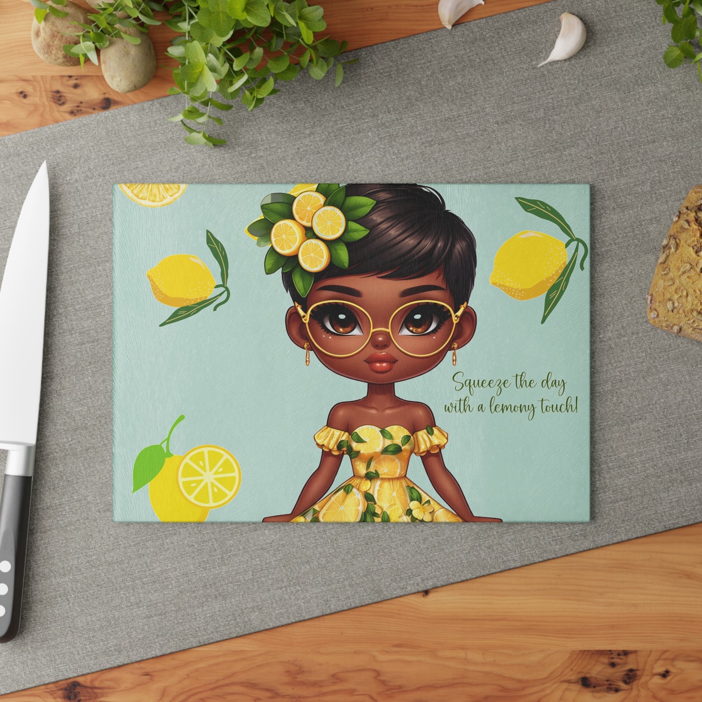 Glass Cutting Board - Velvet's View: The Lemon Delight Collection –2012