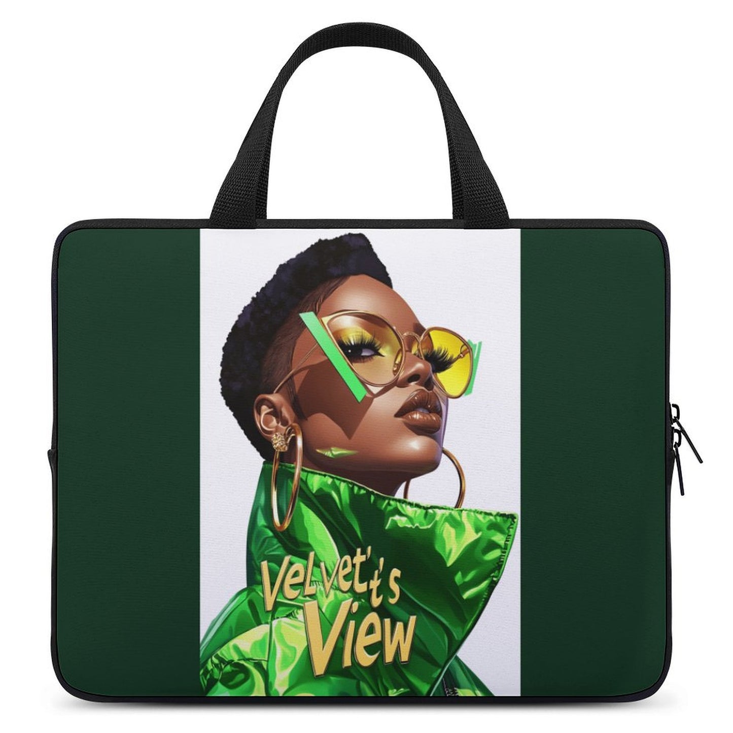 Laptop Bag - - Black Girl Art - Velvet’s View - Artistic Laptop Covers Collection - Laptop Bag (Multiple Sizes) #2055