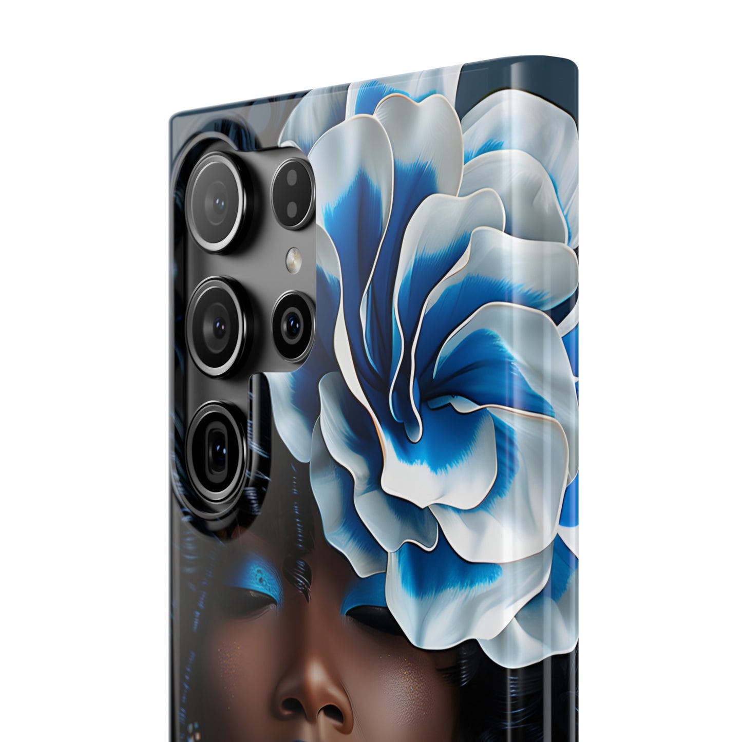 Slim Phone Cases - Black Girl Art - Velvet's View - Ethereal Vibrance
