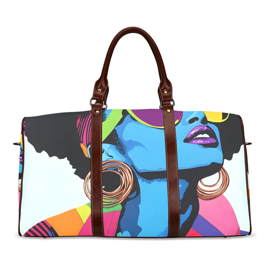 Vivid Visions: The Essence of Afro-Modernism Collection - Waterproof Travel Bag/Large (Model 1639) - #2012