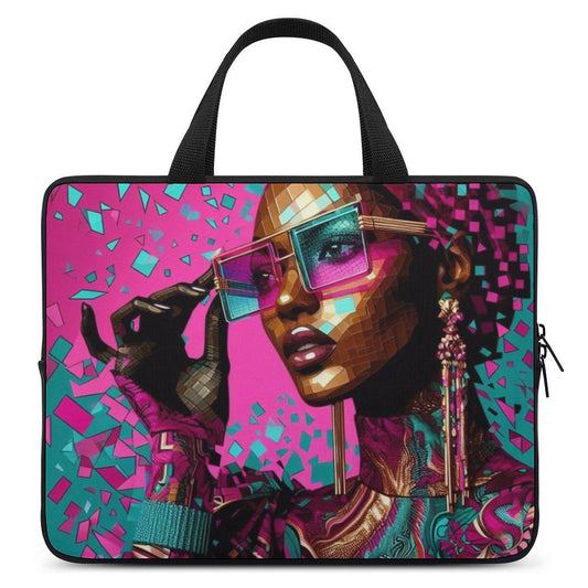 Laptop Bag - Black Girl Art - Velvet’s View - Artistic Laptop Covers Collection - Laptop Bag (Multiple Sizes) #2070