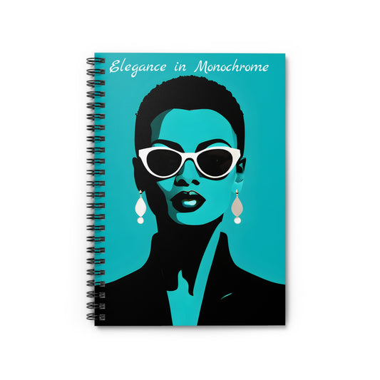 Elegance in Monochrome - Spiral Notebook - Ruled Line