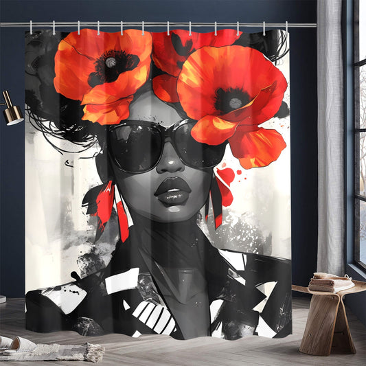Shower Curtain 72"x84" - Velvet's View - Bold Elegance - The Poppy Collection 765