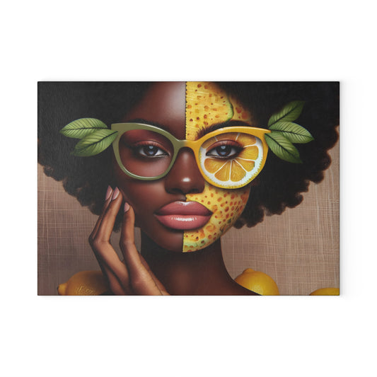 Glass Cutting Board  - Velvet's View: The Lemon Delight Collection – 2016