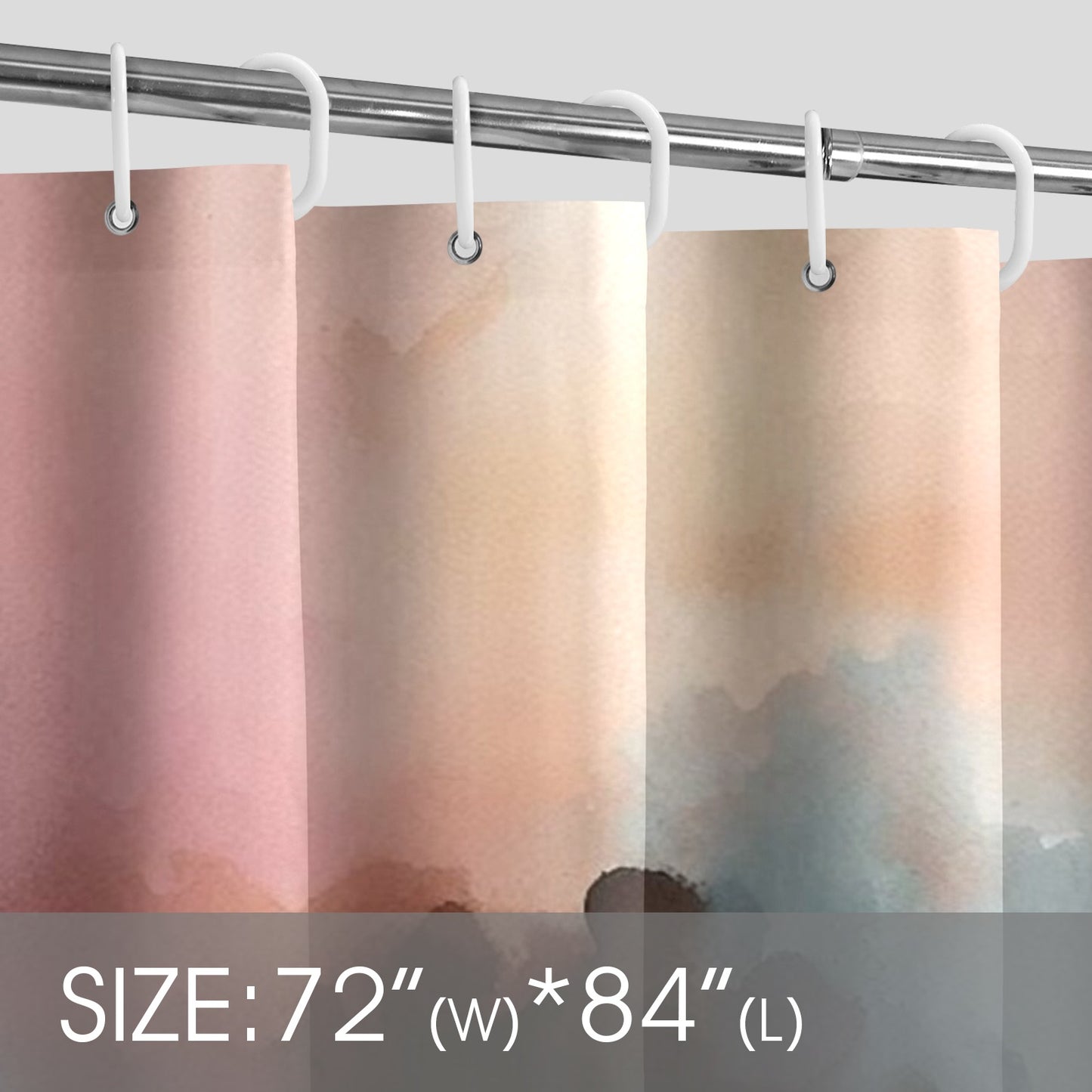 Afro Watercolor Shower Curtain Collection – Black Woman Silhouette Art for Bathroom Décor - 0734296