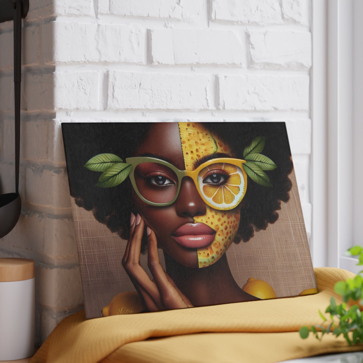 Glass Cutting Board  - Velvet's View: The Lemon Delight Collection – 2016