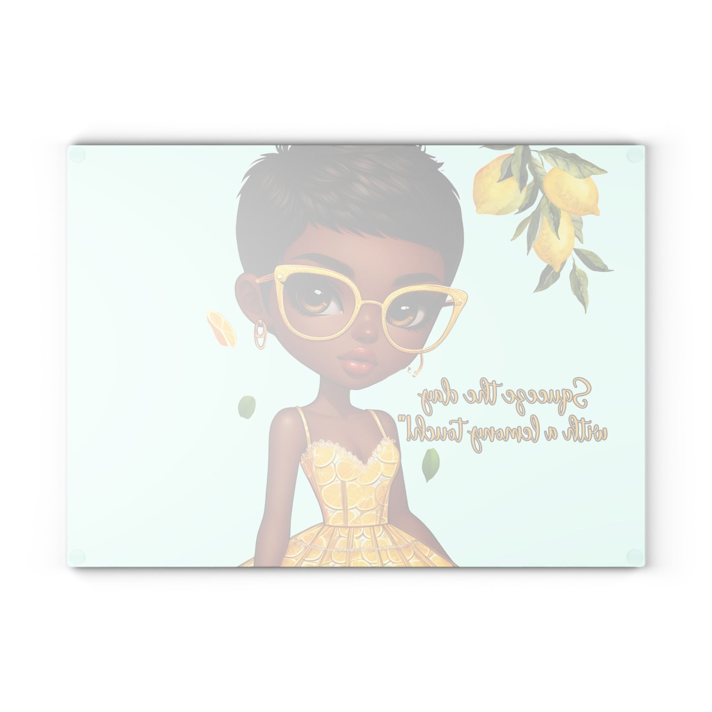 Glass Cutting Board - Velvet's View: The Lemon Delight Collection 2013