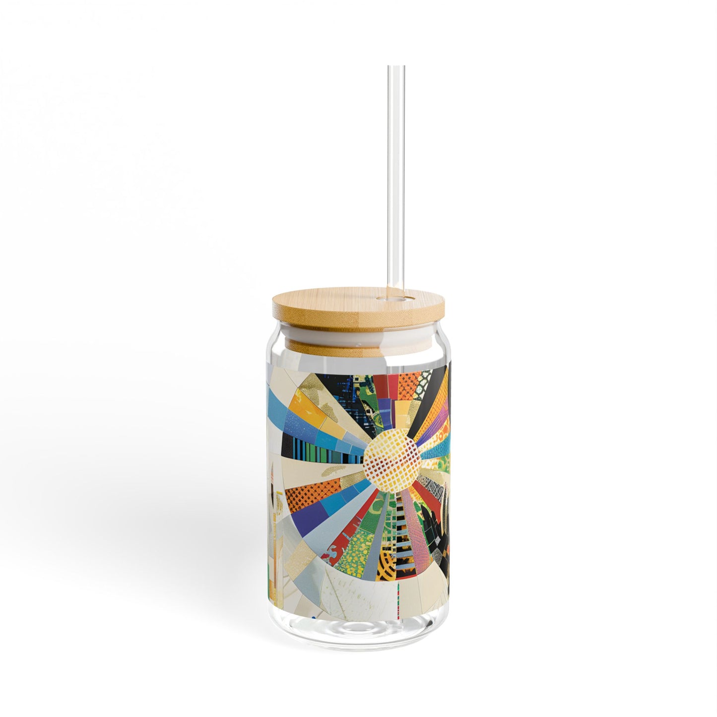 Sipper Glass - Black Girl Art - Velvet's View - Vibrant Visions - The Bohemian Collection - 16oz