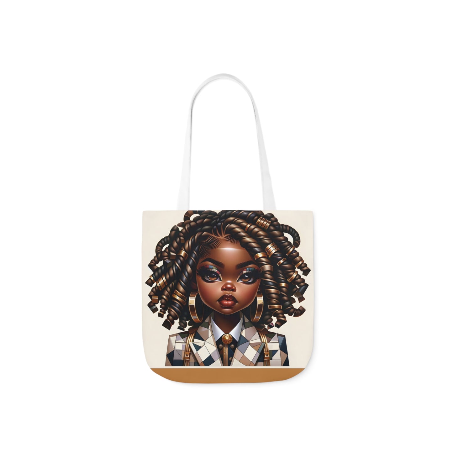 Canvas Tote Bag, 5-Color Straps - Regal Radiance: Tote Art Collection - #2011