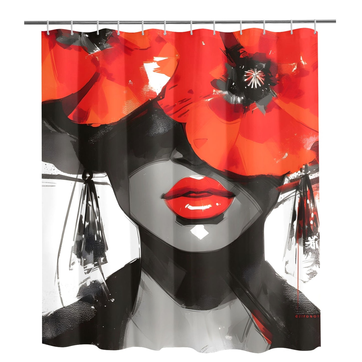 Shower Curtain 72"x84" - Velvet's View - Bold Elegance - The Poppy Collection 771