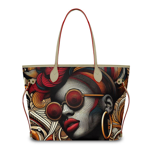 Rhythmic Radiance: Afrocentric Artistry for Fashion Accessories - Women PU Leather Handbags - #2016