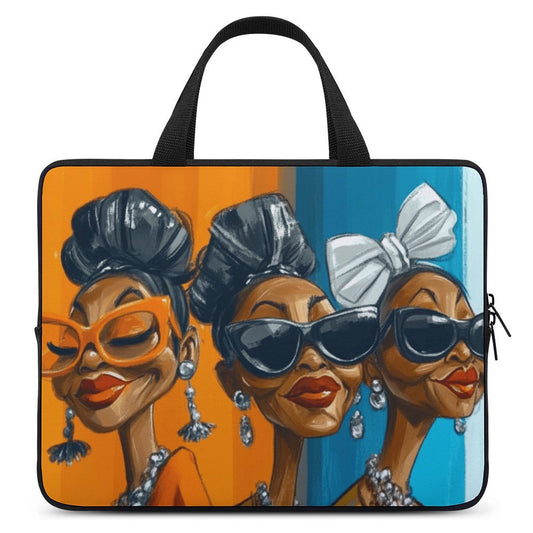 Laptop Bag - Black Girl Art - Velvet’s View: Artistic Laptop Covers Collection  (Multiple Sizes) Laptop Bag - 2019