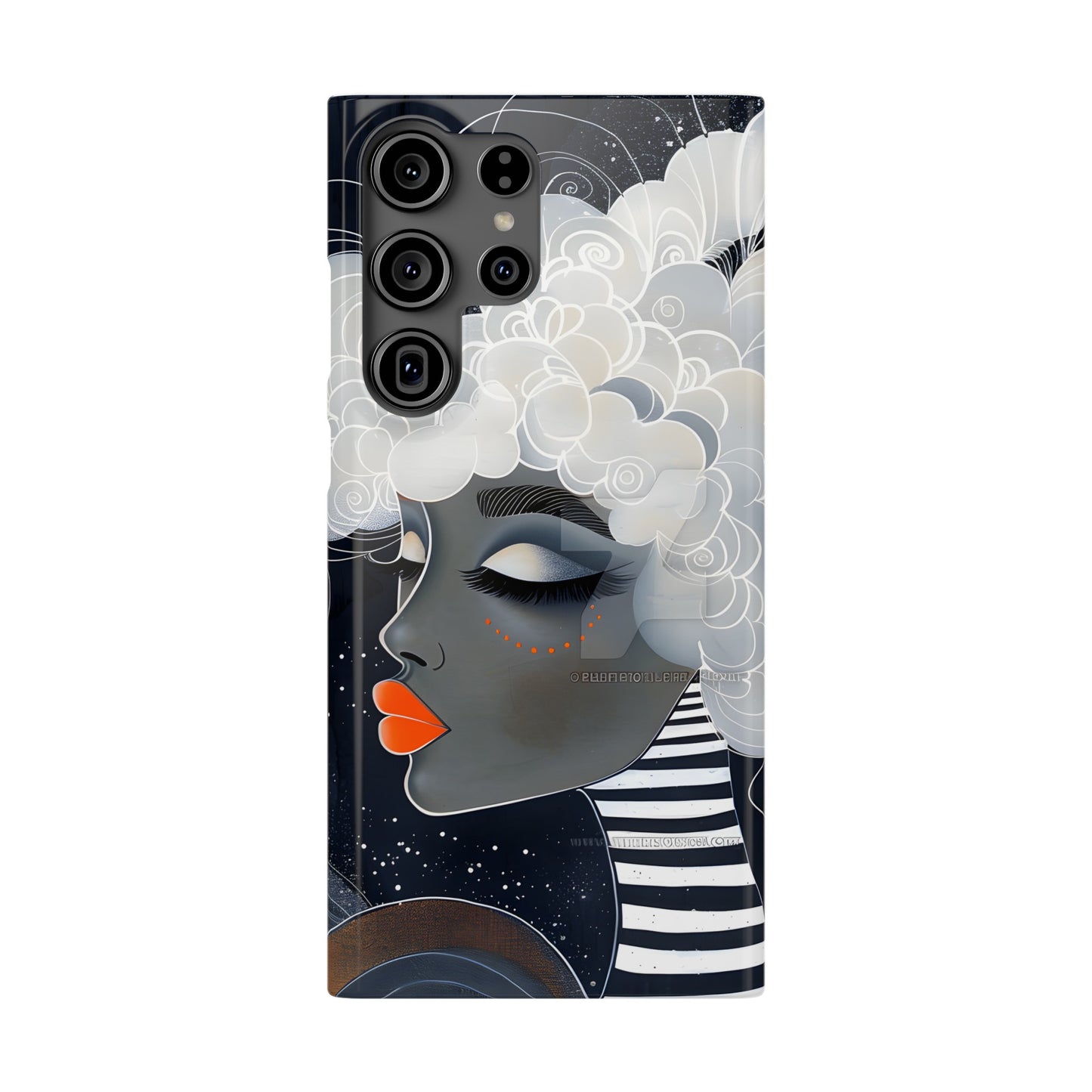 Slim Phone Cases - Black Girl Art - Velvet's View - Ethereal Vibrance